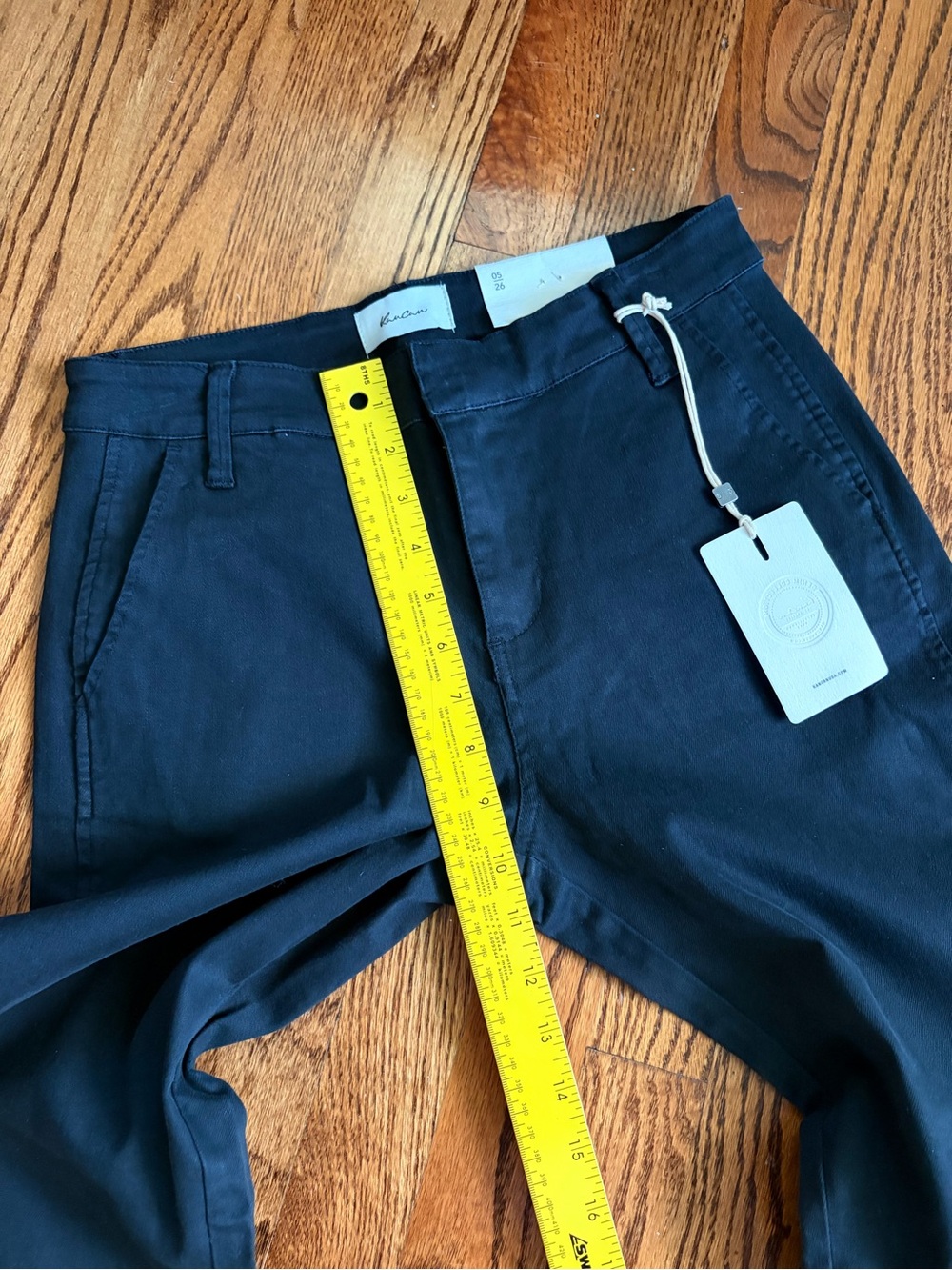 Kancan Julia Mid Rise Straight Black Pants NWT 5/26 Cropped Chino Work - Picture 13 of 14